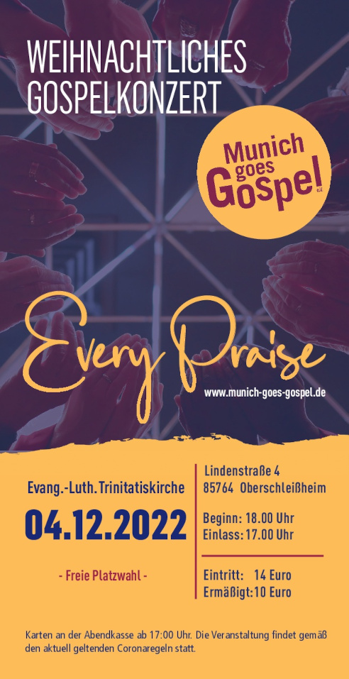 Flyer Munich goes Gospel 2022