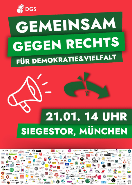 Gemeinsam gegen rechts Flyer