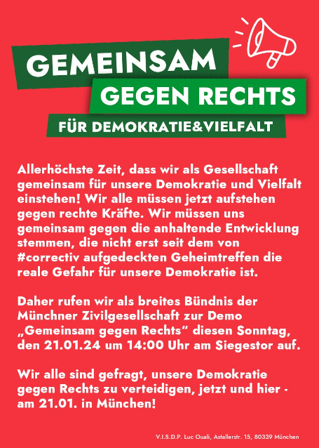 Gemeinsam gegen rechts Flyer