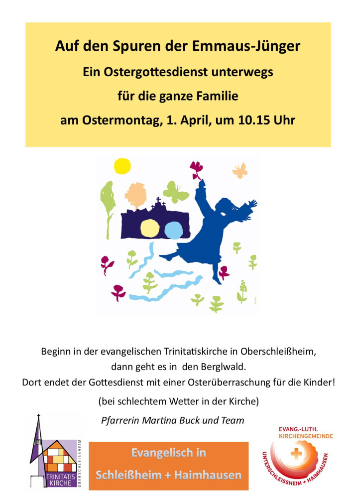Plakat Familiengottesdienst Ostermontag 2024