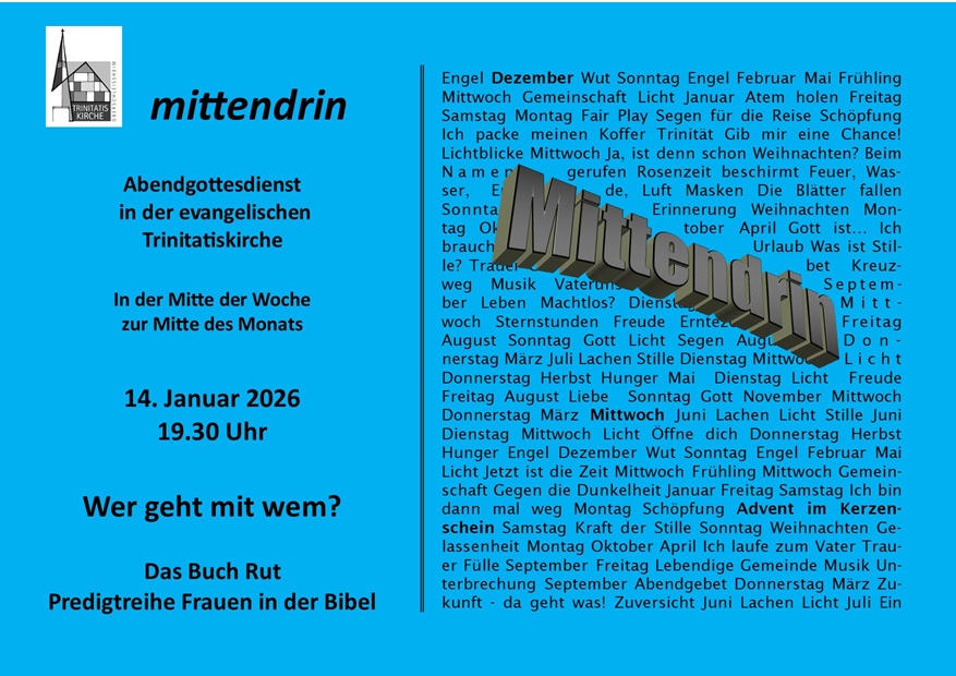 Plakat Mittendrin Januar 2026