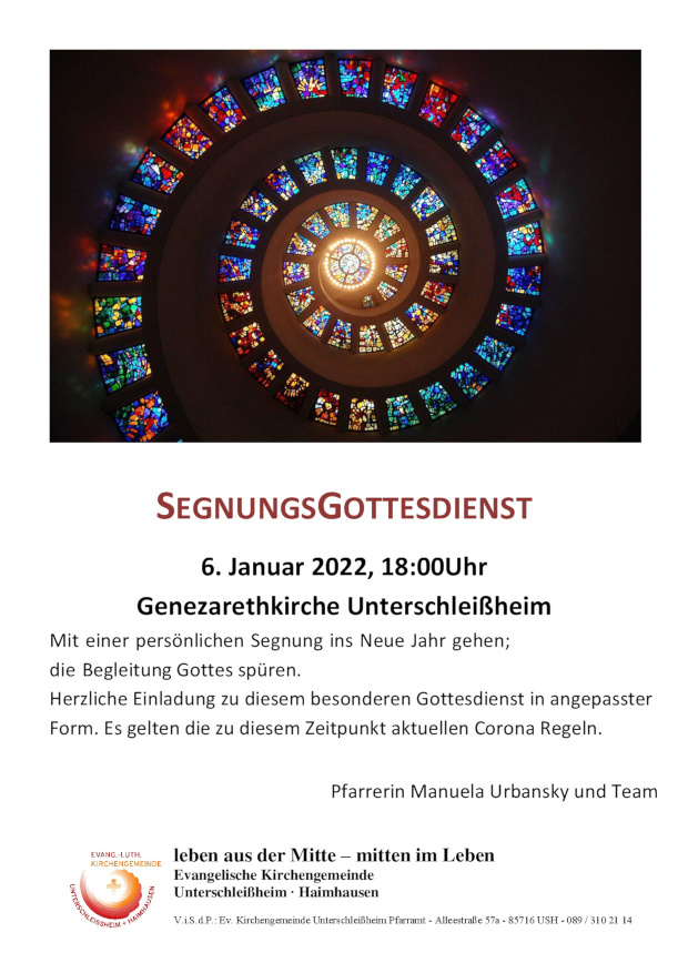 Plakat Segnungsgottesdienst USH 2022