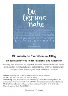 Plakat Exerzitien im Alltag 2022